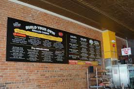 Menu Board Designs Printed On 6 Mil Black Pvc For Tom Chee In Lansing Mi Print And Installation By Capital Imagin Menu Board Design Menu Board Menu Boards