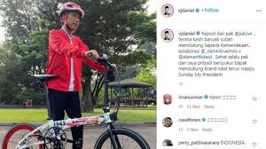 A wide variety of indonesia bicycle options are available to you, such as occasion, braking system, and load capacity. Jokowi Shows Off Riding This Bicycle Daniel Mananta Is Grateful