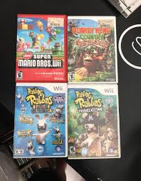 All Tested And Working Lot Of 4 Wii Games Super Mario Brothers Donkey Kong Country Returns Raving Ra Wii Video Games Video Games Nintendo Super Mario Brothers