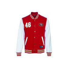 Majestic Athletic Nfl San Francisco 49ers Cotland Fleece Letterman Jacket Teams From Usa Sports Uk
