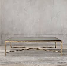 Thaddeus Forged Brass Glass Square Coffee Table Coffee Table Square Coffee Table Square Glass Coffee Table
