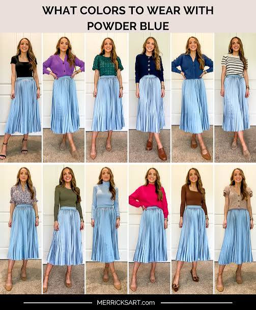 What Colors To Wear With Powder Blue - Merrick's Art