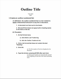Start microsoft word and create a new document. Five Level Outline With Instructions