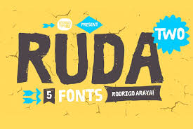 Download 10,000 fonts with one click for $19.95. Ruda Two 66775 Logo Font Bundles Logo Fonts Typography Design Banner Design