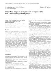Myocarditis, causes, signs and symptoms, diagnosis, treatment. Pdf Laboratory Diagnosis Of Myocarditis And Pericarditis Part I Microbiologic Investigations 1