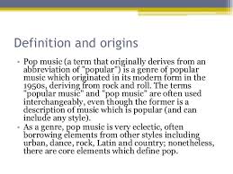 Genres) is a broad and convergent style of rock music and progressive music which arose in the late 1960s , reaching the peak of its popularity in the early 1970s , but continuing as a musical form to this day. Pop Genre
