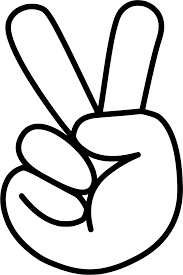 Simple drawing of a hand making a peace sign or victory sign, silhouette. Svg Fingers Peace Sign Cartoon Free Svg Image Icon Svg Silh