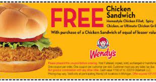 Wendy S Buy One Chicken Sandwich Get One Free W Printable Coupon Exp 12 1 Sassydealz Com Wendys Coupons Printable Coupons Free Printable Coupons