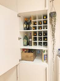 Easy Wine Rack For Metod Kitchen Cabinet Ikea Hackers Kitchen Cabinet Wine Rack Kitchen Wine Rack Wine Rack Shelf