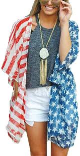 What are your plans for the 4th? Buy Askwind 4th Of July Women S American Flag Print Kimono Cover Up Tops Shirt Online In Vietnam B07bvwfpkz