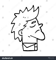 Line Drawing Cartoon Arrogant Man Stock Vector (Royalty Free) 1174415206 |  Shutterstock