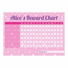 everyday reward chart with stickers pink