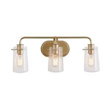 Compare products, read reviews & get the best deals! New World Decor Idea 3 Light Gold Modern Contemporary Vanity Light Lowes Com In 2021 Modern Bathroom Vanity Lighting Vanity Lighting Light Fixtures Bathroom Vanity