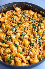 Creamy Shell Pasta With Sausage Recipe Recipe Stuffed Pasta Shells Favorite Pasta Recipes Creamy Pasta Recipes