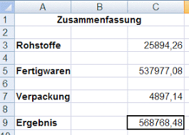 Excel orientiert sich immer an e. Inventur Mit Excel