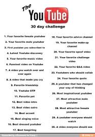 30 Day Challenge Start Youtube Channel Youtube Channel Ideas Youtube Challenges Ideas