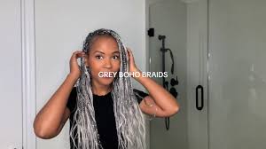 Grey Boho Braids Color Mix Ideas for Hair | TikTok