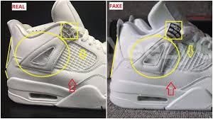Black And Yellow Jordans 12 Real Vs Fake Quick Tips To Bust The Fake Air Jordan 4 Pure Money Air Jordans Jordan 4 Fake Shoes