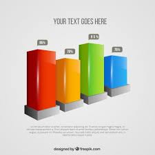 3d Bars Chart Vector Free Download