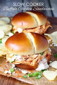 Vegetable oil or canola oil. Shredded Buffalo Chicken Sandwiches Slow Cooker Let S Dish Recipes