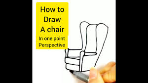You can see how the last line touches the back section of the backrest on a slight angle. How To Draw A Chair In One Point Perspective Youtube