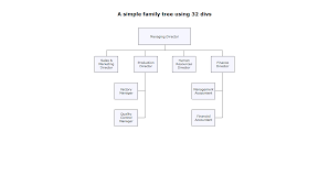 organization chart using html faithful css org chart