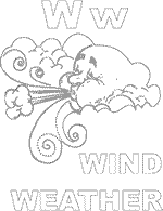 Windy Winter Weather Letter W Coloring Page Coloring Pages Coloring Books Lettering
