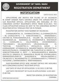 Application process for tn registration department recruitment 2021 log onto the official portal tn.gov.in click on the tn registration department notification 2021 for stamp vendor vacancy link Tn Registration Department Recruitment 2021 Apply For 790 Stamp Vender