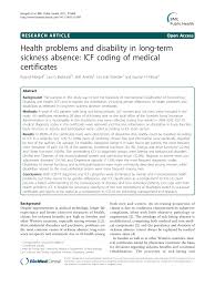 Medical conditions that qualify you for disability claims. Pdf Health Problems And Disability In Long Term Sickness Absence Icf Coding Of Medical Certificates
