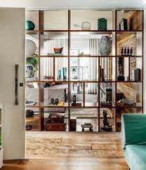 51 Lovely Open Kitchens With Unique Partitions And Room Dividers Kitchendesign Kit Room Divider Shelves Open Plan Kitchen Living Room Bookshelf Room Divider