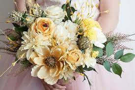 Gold and yellow bridal bouquets. Gold Bouquet Yellow Bouquet Wedding Flowers Gold Bridal Bouquet Gold Wedding Bouquet Gold Wedding Flowers Affordable Wedding Flowers Gold Wedding Bouquets