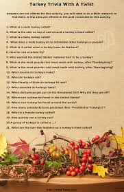 Questions and answers about folic acid, neural tube defects, folate, food fortification, and blood folate concentration. Turkey Trivia With A Twist Franw Com