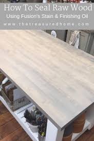 Using Fusion Stain And Finishing Oil On Raw Wood The Treasured Home Raw Wood Furniture Staining Furniture Custom Painted Furniture