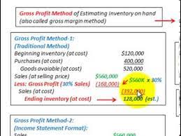 How do you calculate the ending work in process inventory? Gross Profit Method To Determine Ending Inventory Also Called Gross Margin Method Youtube