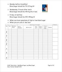 blood glucose level chart 9 free word pdf documents