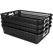Made of durable plastic that is easy to wipe clean, these versatile bins are ideal for classroom, office and home settings. Classroom Paper Baskets Black Walmart Com Walmart Com