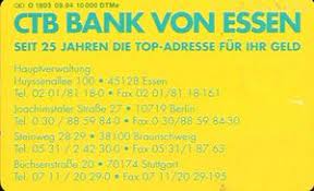 Bnp paribas ist eine führende europäische bank mit internationaler reichweite. Telefonkarte 25 Jahre Ctb Bank Von Essen Deutsche Telekom Deutschland Bundesrepublik Chip O Col De O 1803 09 94