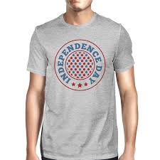 Independence Day American Flag Shirt Mens Grey 4th Of July T Shirt