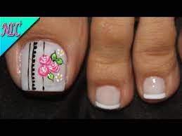 Índice de contenidos  mostrar 1 diseños de decoración de uñas para pies con motivos infantiles. Diseno De Unas Para Pies Rosas Y Frances Principiantes Roses Nail Art Nlc Youtube Unas Manos Y Pies Unas Pies Decoracion Unas De Gel Para Pies