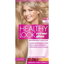 L Oreal Paris Healthy Look Creme Gloss Color Medium Blonde Vanilla Creme 8 Pack Of 3 By N Iceshop Clic Gray Coverage Hair Color Loreal Grey Hair Coverage