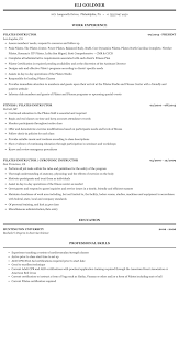 Pilates Instructor Resume Sample Mintresume