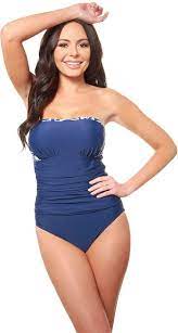 Carol Wior 4 Way Bandeau One Piece Swimsuit Qvc Com Bandeau One Piece Swimsuit One Piece One Piece Swimsuit