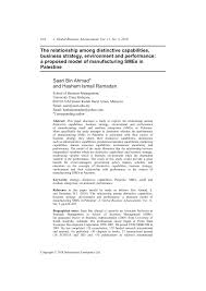 It is best to go through modeling agencies. Pdf The Relationship Among Distinctive Capabilities Business Strategy Environment And Performance A Proposed Model Of Manufacturing Smes In Palestine