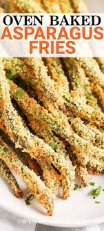 These Oven Baked Asparagus Fries Are The Perfect Summer Appetizer Serve To A Crowd With A Side Of Aioli For Asparagus Recipes Baked Baked Asparagus Recipes