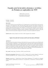 Niger nigeria noruega omán pakistán panamá papúa nueva guinea paraguay perú filipinas polonia portugal puerto rico katar rumania rusia ruanda san marino arabia saudita senegal serbia sierra leona singapur. Pdf Espana Ante La Invasion Alemana Y Sovietica De Polonia En Septiembre De 1939