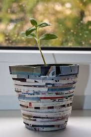 Recycling Ikea Catalogues Flower Pot Basteln Bastelideen Blumentopf
