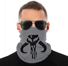 But, throughout the series, this idea of the mandalorian keeping his helmet on at all times has led to some pretty natural confusion for anyone watching. Amazon Com Star Wars Large Mandalorian Face Shield For Men Women Multipurpose As Neck Gaiter Headwear Face Sun Home Kitchen