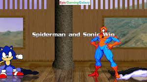 Spider Man And Sonic The Hedgehog Vs Ms Fantastic And Ten In A Mugen Match Battle Fight This Video Showcases Barney The Dinosaurs Battle Fight Wonder Man