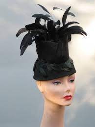 Black Top Hat Feather Crazy Hats Black Top Hat Creative Hats