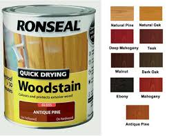 Ronseal Woodstain Gloss Paint Varnish 750ml Quick Drying In